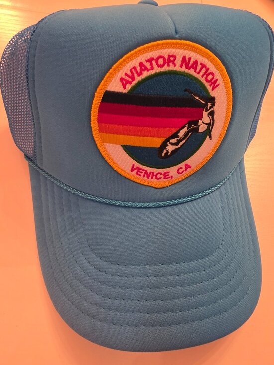 Neon blue Aviator Nation Trucker Hat main image 10
